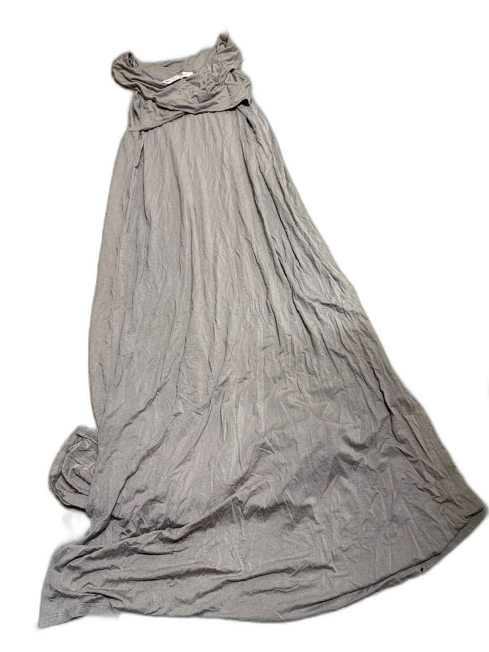 entro Taupe Maxi Skirt - Soft Flowing Layered Waist - Picture 3 of 4